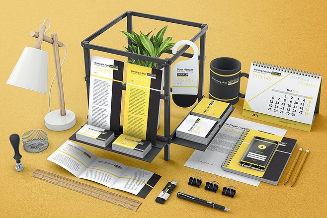 品牌形象延伸 办公用品样机模板在VI设计中的关键作用